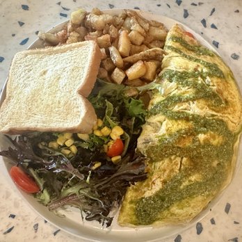 Popping Yolk Cafe - Spinach Omelette - Breakfast & Brunch Near Me - Alhambra, California Popping Yolk Cafe - Spinach Omelette - Breakfast & Brunch Near Me - Alhambra, California