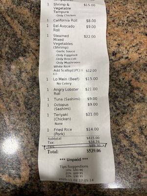 Menu photo 1 Wild Fusion Lake Mohegan, NY