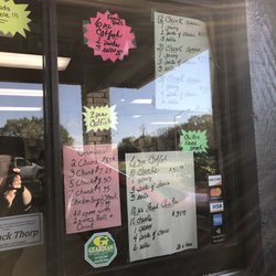 Charlie's Fried Chicken - If you didn't see the menu board at the drive through entrance, this is a reminder of the most common specials.