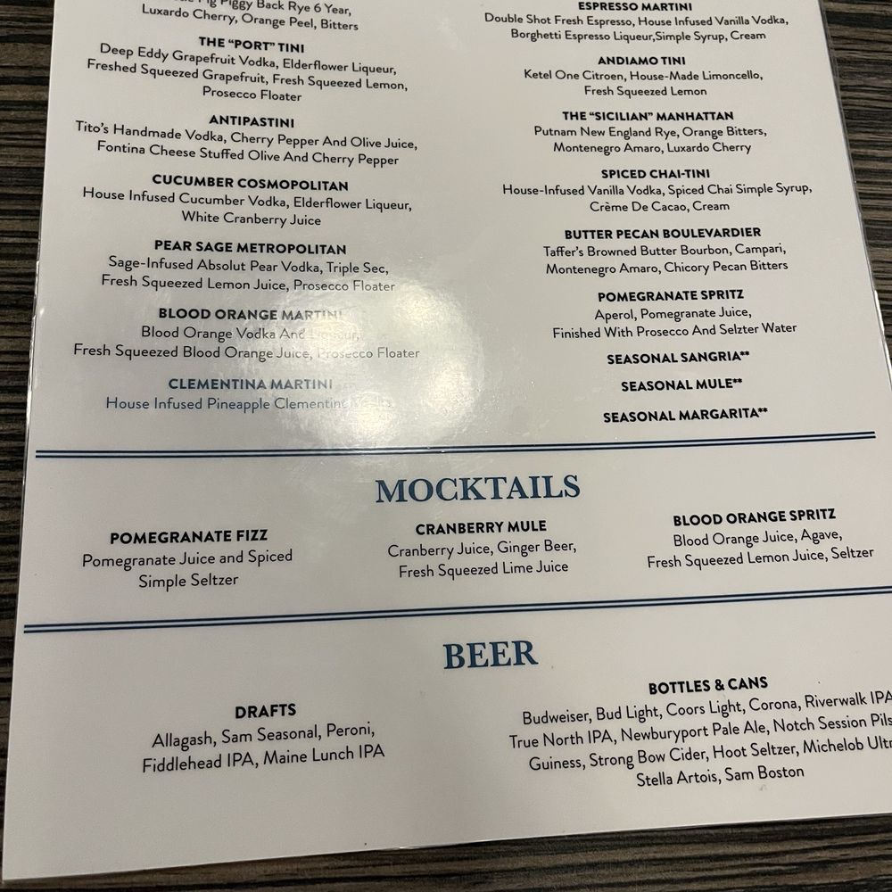 Andiamo Restaurant + Bar + Cafe - Cocktail menu - Cafes Near Me - Andover, Massachusetts