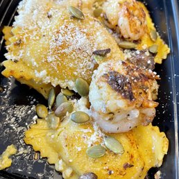 Butternut Ravioli with shrimp Butternut Ravioli with shrimp