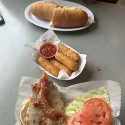 Chicken sandwich, Italian sub, Motz sticks. Chicken sandwich, Italian sub, Motz sticks.