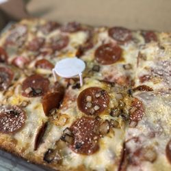 Jet's Pizza - 8 8 Corner Pizza with pepperoni and onion