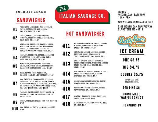 Menu photo 5 The Italian Sausage Gladstone, MO Menu photo 5 The Italian Sausage Gladstone, MO