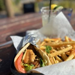Artemis Lakefront Cafe - Shrimp pita