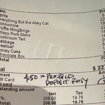 Netflix Bites - Receipt with outstanding deposit amount. - American Near Me - Los Angeles, California