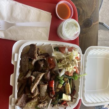 Gyrogrill - Gyro Bowl with lamb, Greek salad, and grilled veggies. Loved the generous portion and olive oil. - Greek Near Me - San Diego, California Gyrogrill - Gyro Bowl with lamb, Greek salad, and grilled veggies. Loved the generous portion and olive oil. - Greek Near Me - San Diego, California