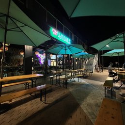 Outdoor area at night