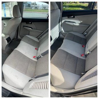 Angels Auto Spa - Before and after back seat - Car Wash Near Me - Costa Mesa, California Angels Auto Spa - Before and after back seat - Car Wash Near Me - Costa Mesa, California