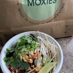 Moxies Gloucester Restaurant - Mushroom zen bowl. (Veg) it was really good. The marinated crispy shiitake protein was amazing.