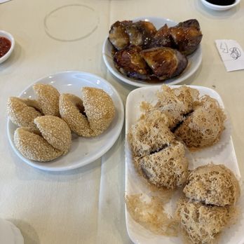 DimSum Seafood Restaurant - Sesame ball, deep fried taro dumpling, eggplant with shrimp - Dim Sum Near Me - Woodbridge Township, New Jersey