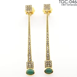 The Gem Garden - Emerald and White Topaz Earrings
$299.00
