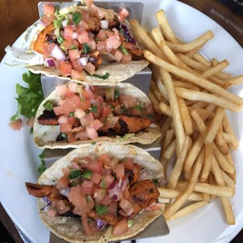 Sloopy's Beach Cafe - Mahi Mahi Tacos - American Near Me - Manhattan Beach, California Sloopy's Beach Cafe - Mahi Mahi Tacos - American Near Me - Manhattan Beach, California