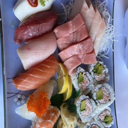 Sushi and Sashimi - $35. Huge chunks of fish. Each slice of sashimi is closer to 3-4 slices at other restaurants