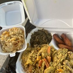 Natty's Jamaican & Soul Food Restaurant - Curry Chicken Baked Mac and Cheese Sweet Plantains Collard Greens