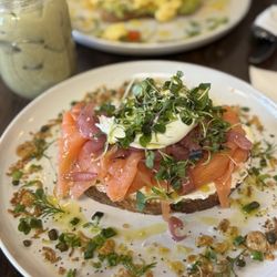 The Rail Trail Cafe & Mercantile - Smoked salmon toast