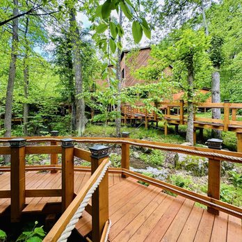 Tree Tops Restaurant - Walkways connecting the treehouse pods - New American Near Me - Acme, Pennsylvania Tree Tops Restaurant - Walkways connecting the treehouse pods - New American Near Me - Acme, Pennsylvania