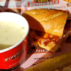 Firehouse Subs - Smokehouse Beef & Cheddar Brisket with broccoli cream soup