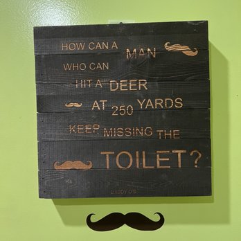 Daddy O's - Fun restroom decor! (men's room) - American Near Me - Oxford, Maine Daddy O's - Fun restroom decor! (men's room) - American Near Me - Oxford, Maine