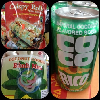 Ba Mien Seafood Market - Delicious savory/sweet Crispy Rolls, coconut candy, and coconut soda. - Seafood Markets Near Me - Seattle, Washington