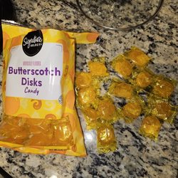 Safeway - Signature SELECT Candy Butterscotch Disks - 9 Oz, but a 3rd were broken :c