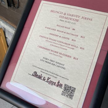 Harvey Johns Steakhouse - Brunch menu - Steakhouses Near Me - Angier, North Carolina