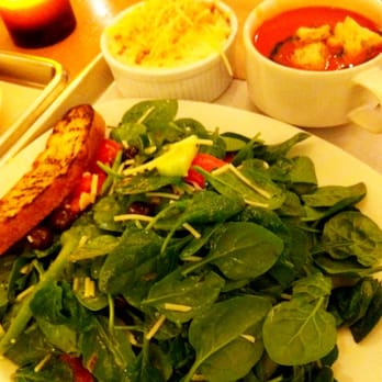Tender Greens - Mac & cheese, tomato soup and spinach salad! Yummy & healthy! - New American Near Me - Pasadena, California Tender Greens - Mac & cheese, tomato soup and spinach salad! Yummy & healthy! - New American Near Me - Pasadena, California