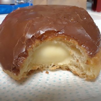 College Smoothies & Donuts - Inside my donut.  Is this Boston creme or Bavarian creme? - Donuts Near Me - Bakersfield, California