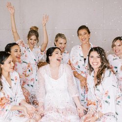 Bella Bridal Napa Valley - My bridesmaids and I after hair and makeup with Bella Bridal