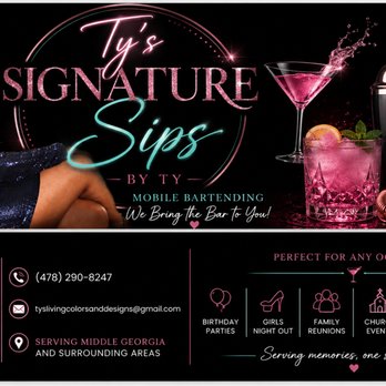 Ty’s Signature Sips - Bartenders Near Me - Dublin, Georgia Ty’s Signature Sips - Bartenders Near Me - Dublin, Georgia