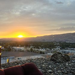 Ernie's Steakhouse - Our view from our outdoor seating table