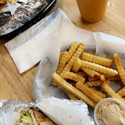 Little Morocco - Chicken shawarma, fries, broken heart smoothie, sinbad