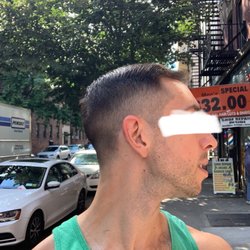 Men's Barbershop and Salon - Haircut: trim on top and fade on sides