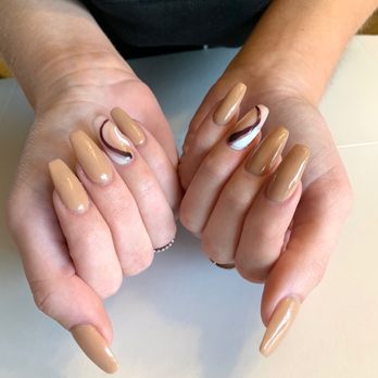 Mood Nail Spa - Fall design on my Dip Powder Manicure! - Nail Salons Near Me - East Islip, New York Mood Nail Spa - Fall design on my Dip Powder Manicure! - Nail Salons Near Me - East Islip, New York