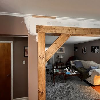 Mellors Home Repairs - Trim work added and new structure beam added to support upstairs bedrooms - Handyman Near Me - Bristol, Pennsylvania Mellors Home Repairs - Trim work added and new structure beam added to support upstairs bedrooms - Handyman Near Me - Bristol, Pennsylvania
