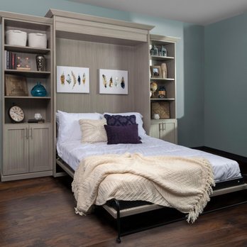 DFW Smart Spaces - Concrete shaker wall bed in a Fort Worth guest room. - General Contractors Near Me DFW Smart Spaces - Concrete shaker wall bed in a Fort Worth guest room. - General Contractors Near Me