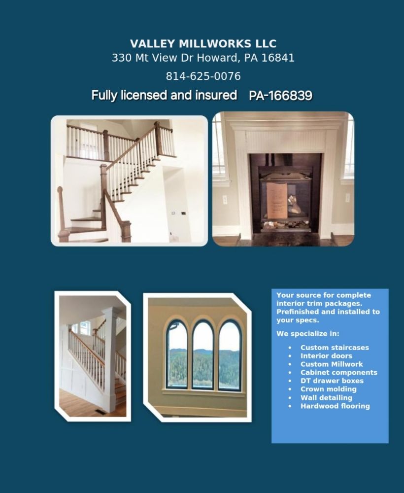 VALLEY MILLWORKS Updated May 2024 Request a Quote 330 Mountain