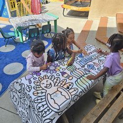 Baby Bear Daycare - Coloring activity children having fun.