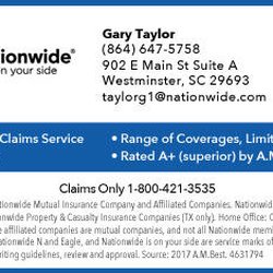 Nationwide Claims Phone Number >> Gary Taylor Insurance Nationwide Insurance Phone Number Nationwide Claims Phone Number >> Gary Taylor Insurance Nationwide Insurance Phone Number