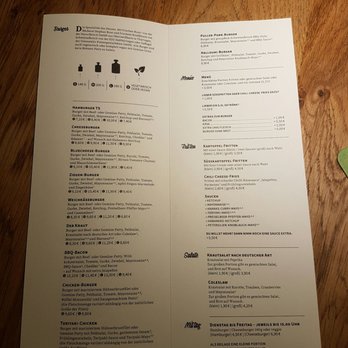 Franz & Willi - Speisekarte - Burgers Near Me - Weimar, TH