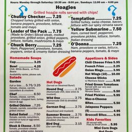 Back of Menu
