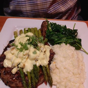Flamestone American Grill - Ribeye Oscar and double pork chops - American Near Me - Oldsmar, Florida