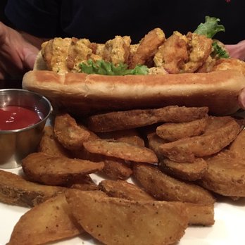 Mad Boar Restaurant & Pub - Shrimp Po Boy and potato wedges - American Near Me - Wallace, North Carolina Mad Boar Restaurant & Pub - Shrimp Po Boy and potato wedges - American Near Me - Wallace, North Carolina