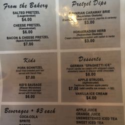 Bratz Y'all! - Front of food menu