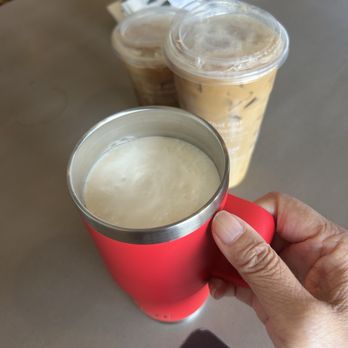 Starbucks - Brought in a personal cup for my Iced Shaken Espresso. - Coffee & Tea Near Me - Yorba Linda, California