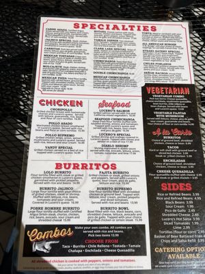 Menu photo 1 Lucero’s Mexican Bar & Grill Jackson, MI Menu photo 1 Lucero’s Mexican Bar & Grill Jackson, MI