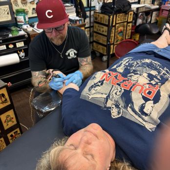 Downtown Tattoo - Getting work from Frog. He had done all three pieces my wife has gotten. - Tattoo Near Me - Las Vegas, Nevada Downtown Tattoo - Getting work from Frog. He had done all three pieces my wife has gotten. - Tattoo Near Me - Las Vegas, Nevada