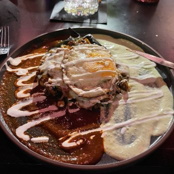 Scarlet Lounge & Kitchen - Brunch version of the stuffed poblano pepper - Bars Near Me - Dallas, Texas