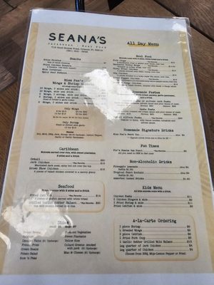 Menu photo 2 Seana's Orlando, FL Menu photo 2 Seana's Orlando, FL