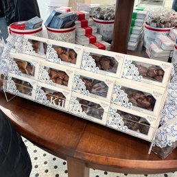 a display of chocolates